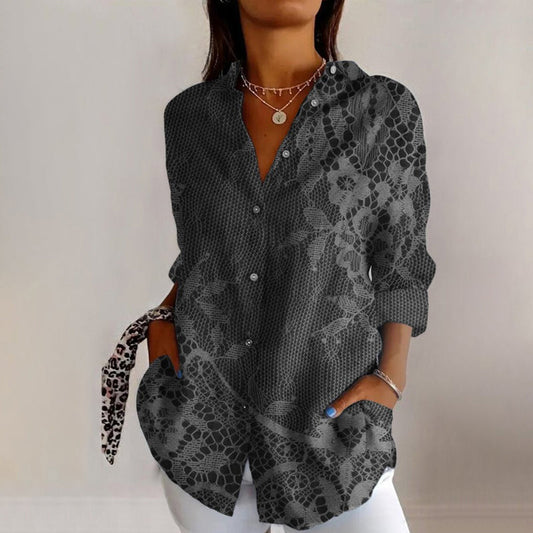 Léa | Vintage Blus Med Blommönster