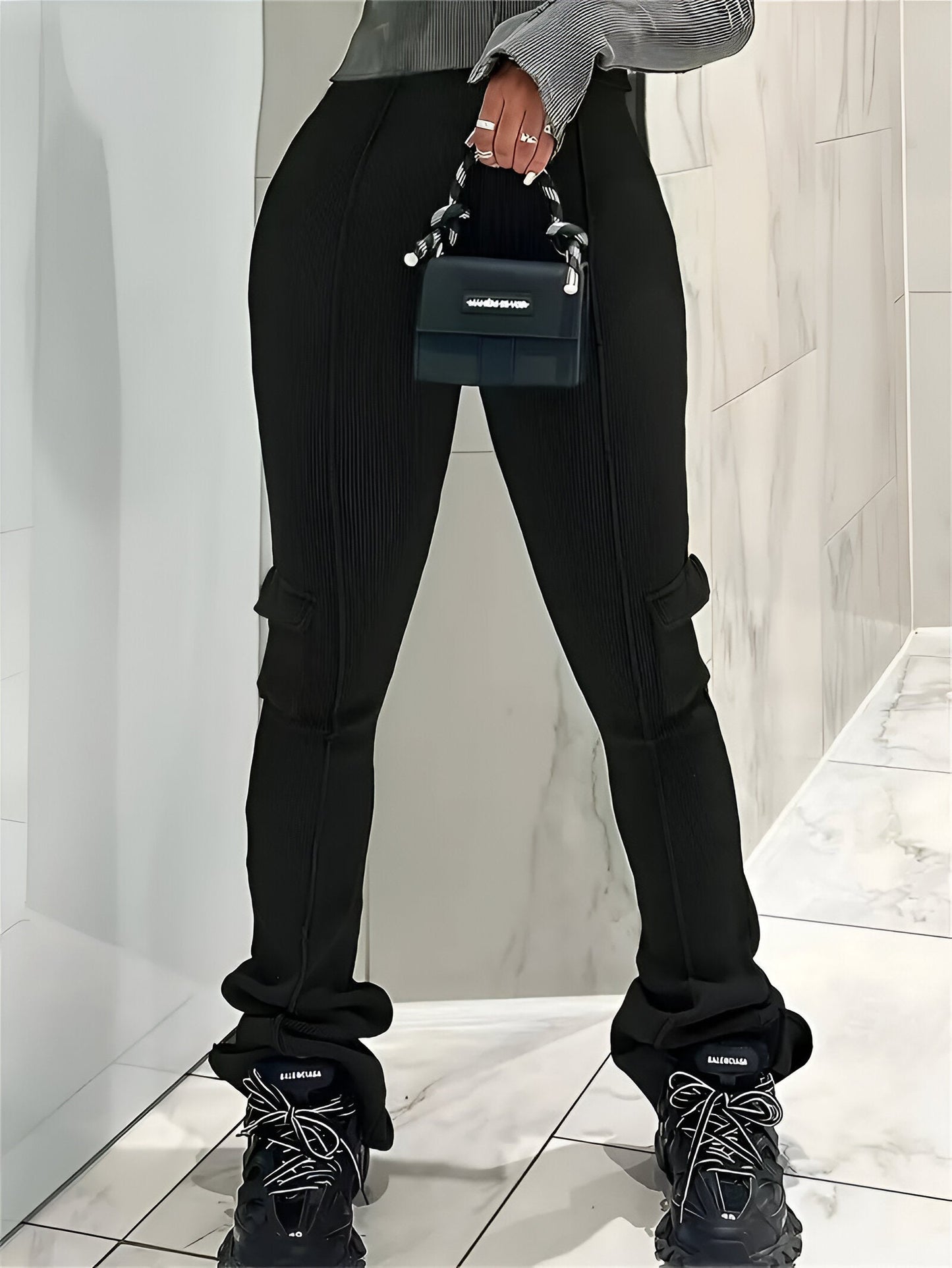 Nicole | Bekväma leggings med hög midja och flärp
