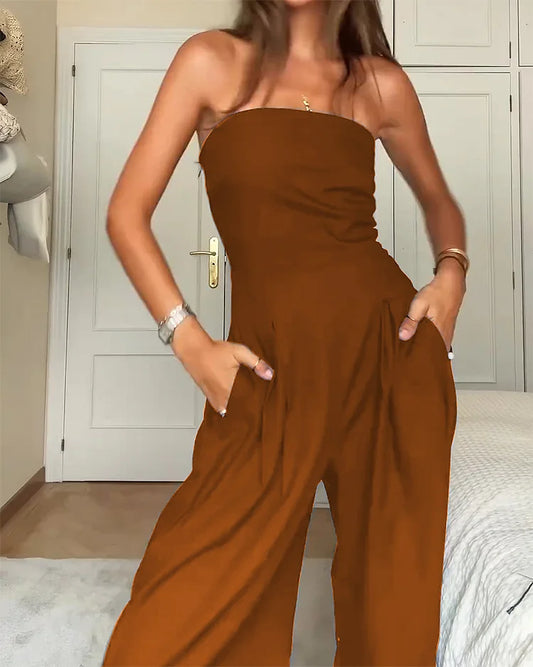 Elsa | Elegant Strapless Jumpsuit För Damer
