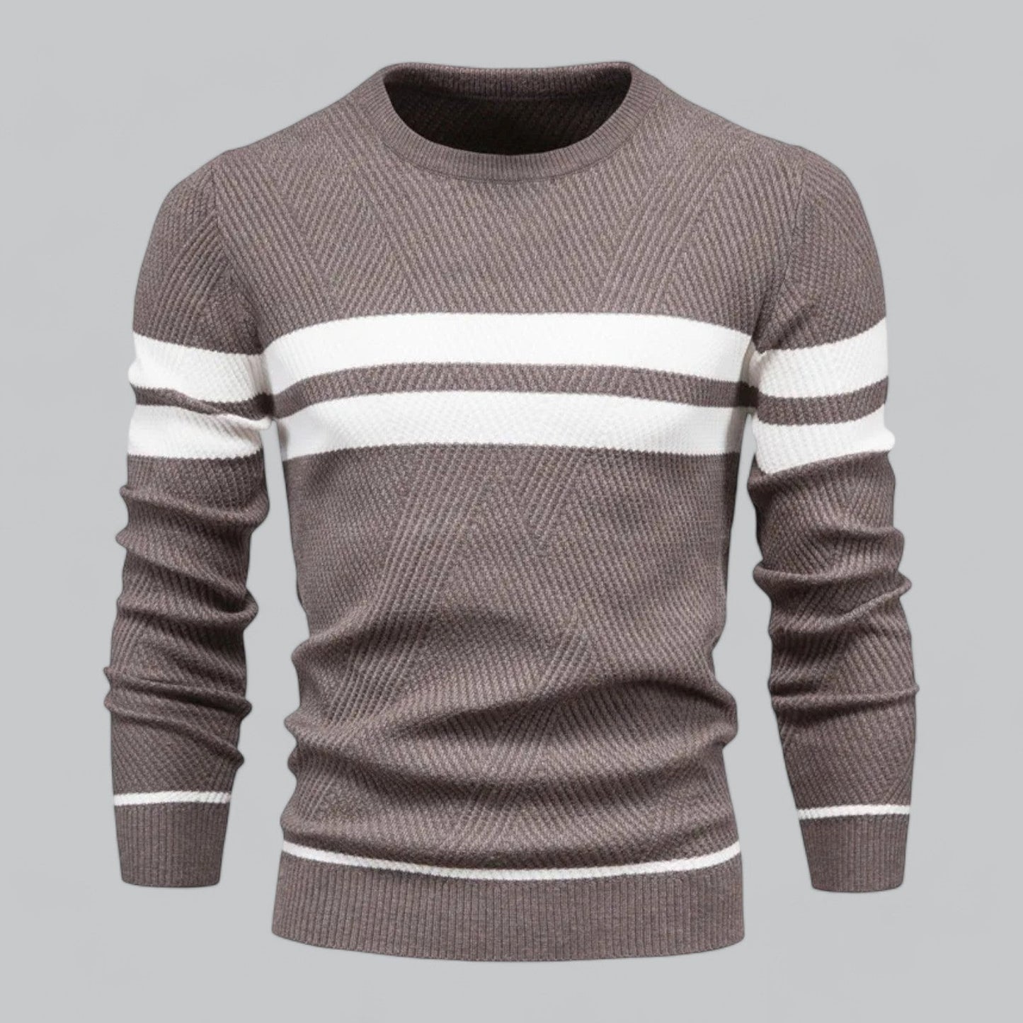 Victor | Stilren och mångsidig stickad herrtröja med O-hals