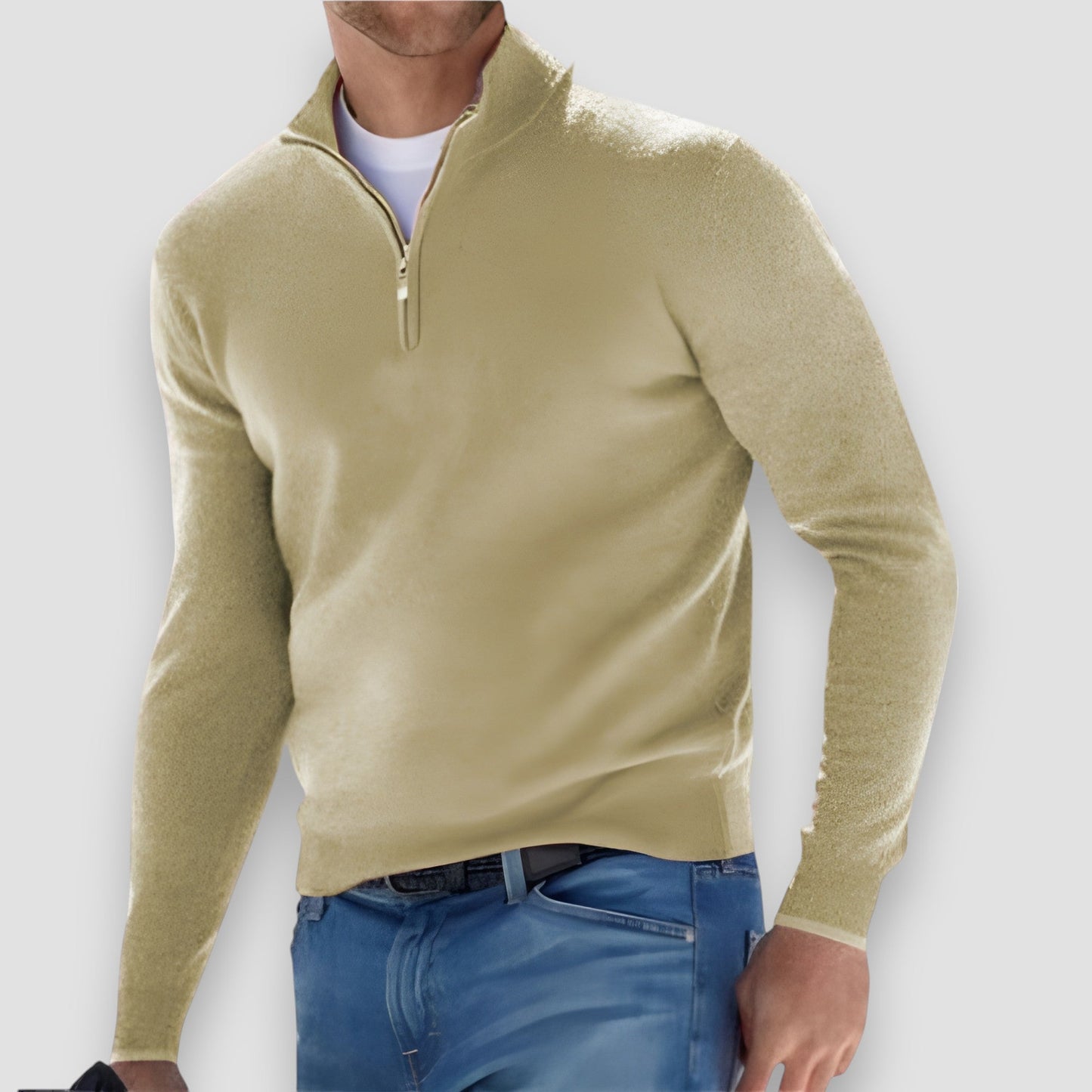 Olof | Stilren och bekväm pullover med dragkedja