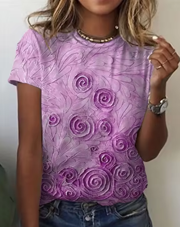 Vinia - Koreanska damer 3d rosblommigt mönste