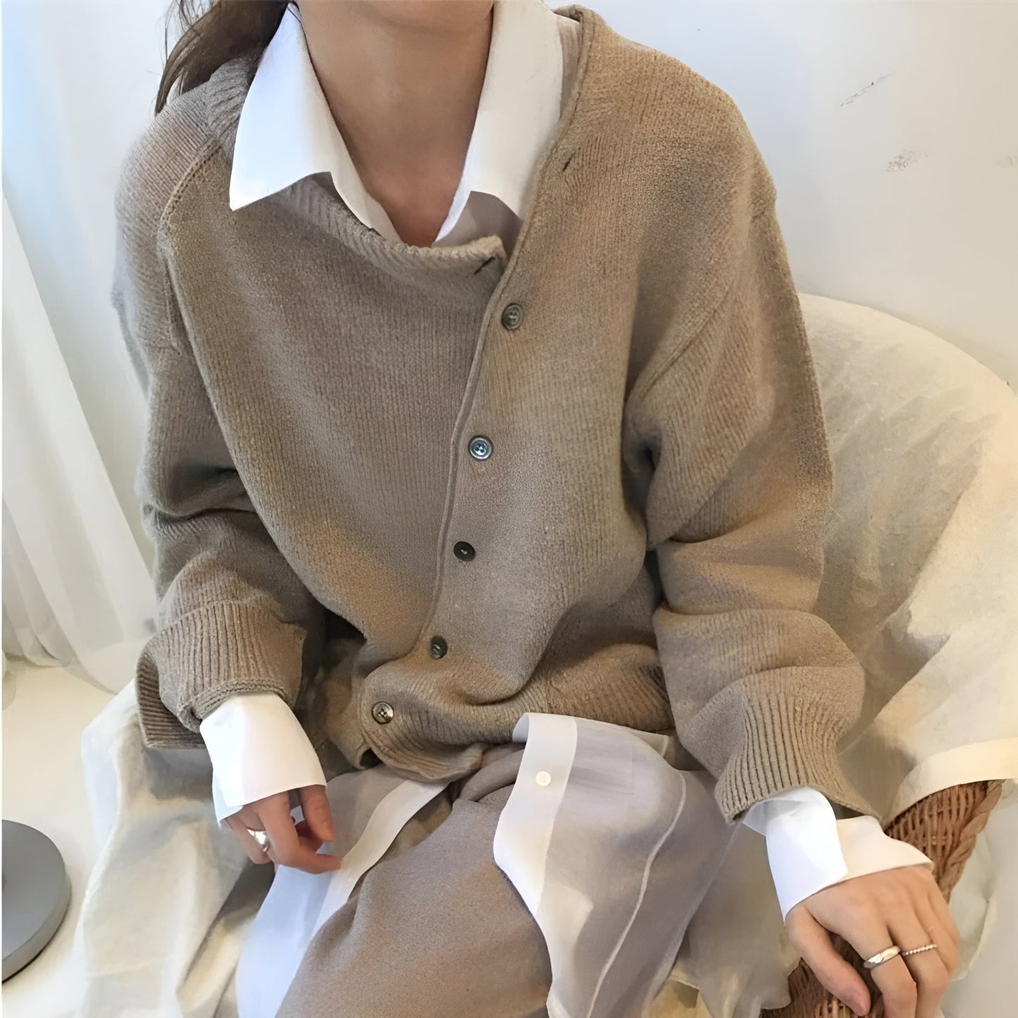 Zita | Trendig Diagonal Cardigan för Kvinnor