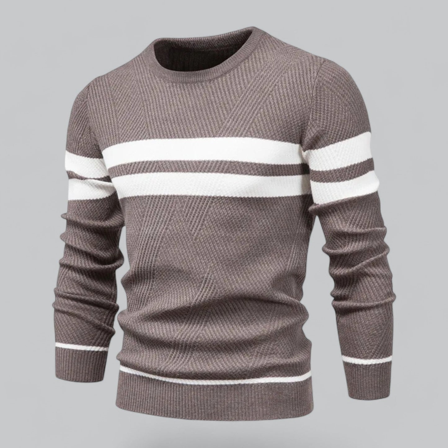 Victor | Stilren och mångsidig stickad herrtröja med O-hals