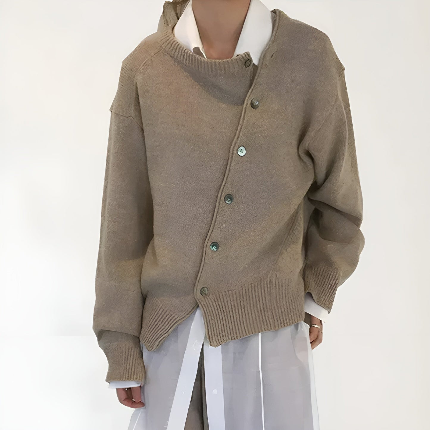Zita | Trendig Diagonal Cardigan för Kvinnor