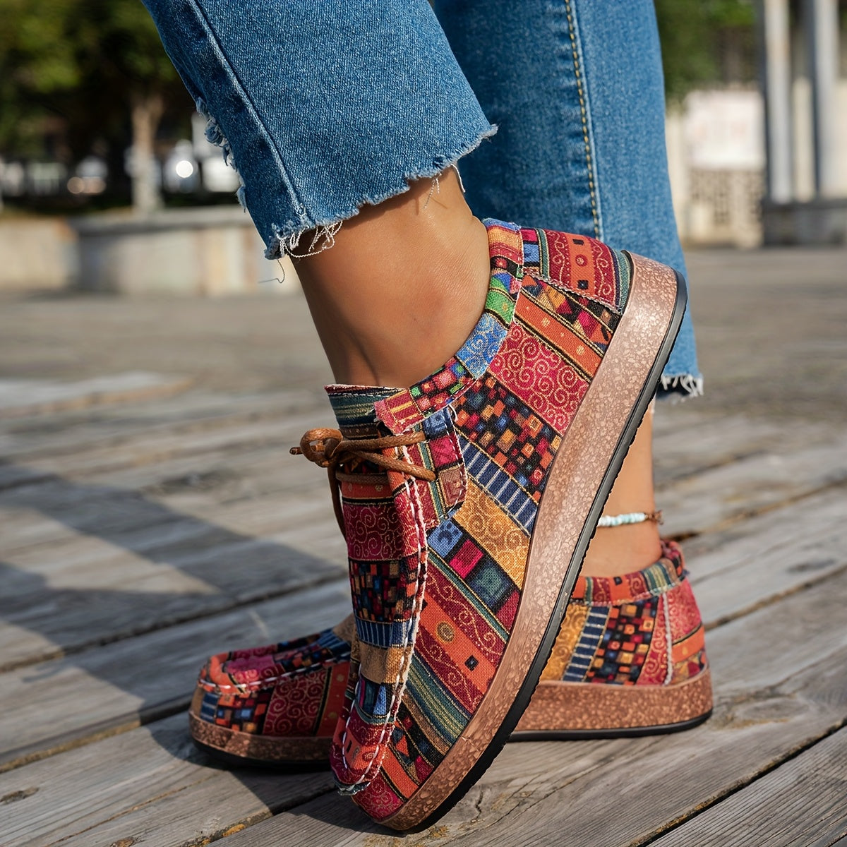 Freja | Färgglada Retro Damskor