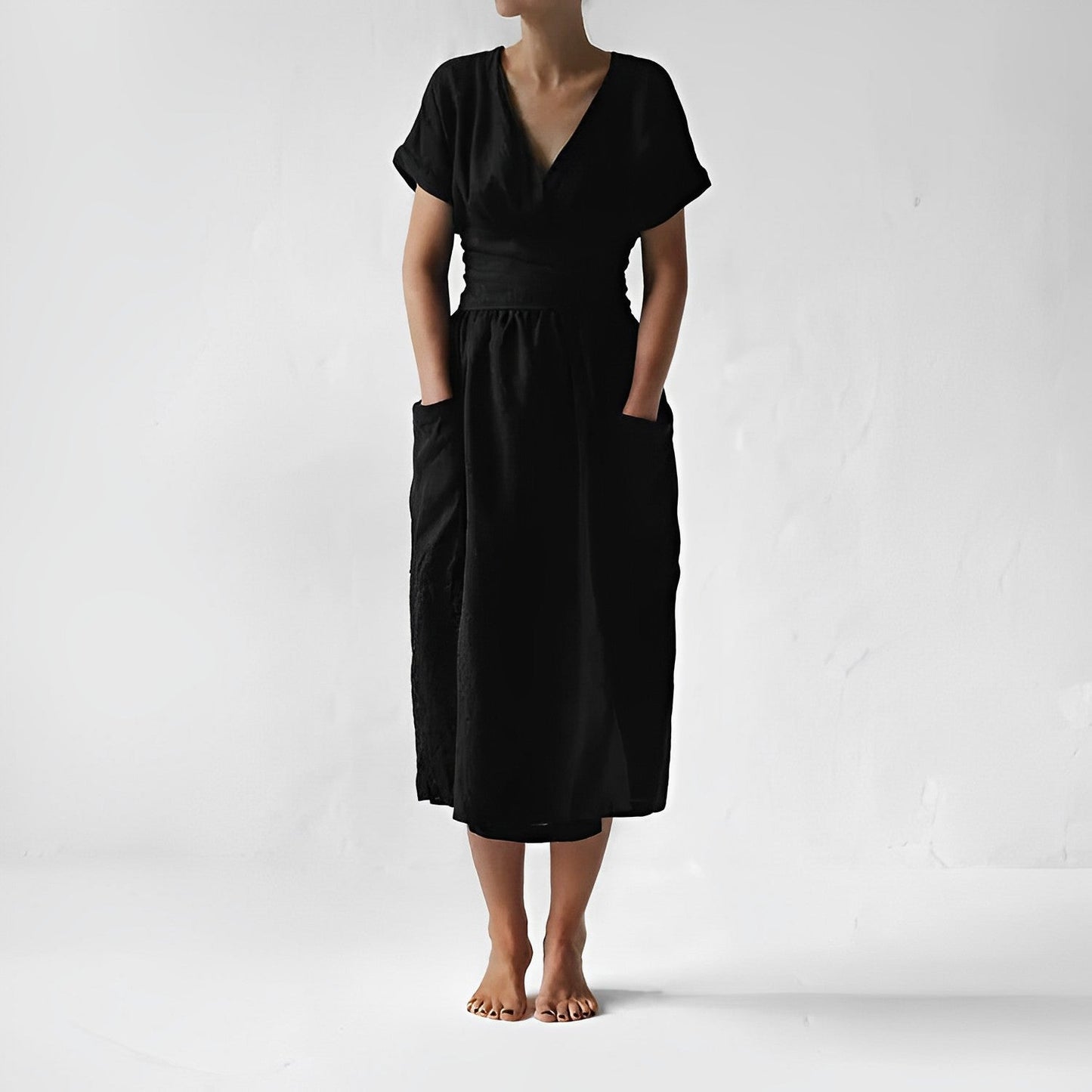 Tasha - Elegant linneklänning