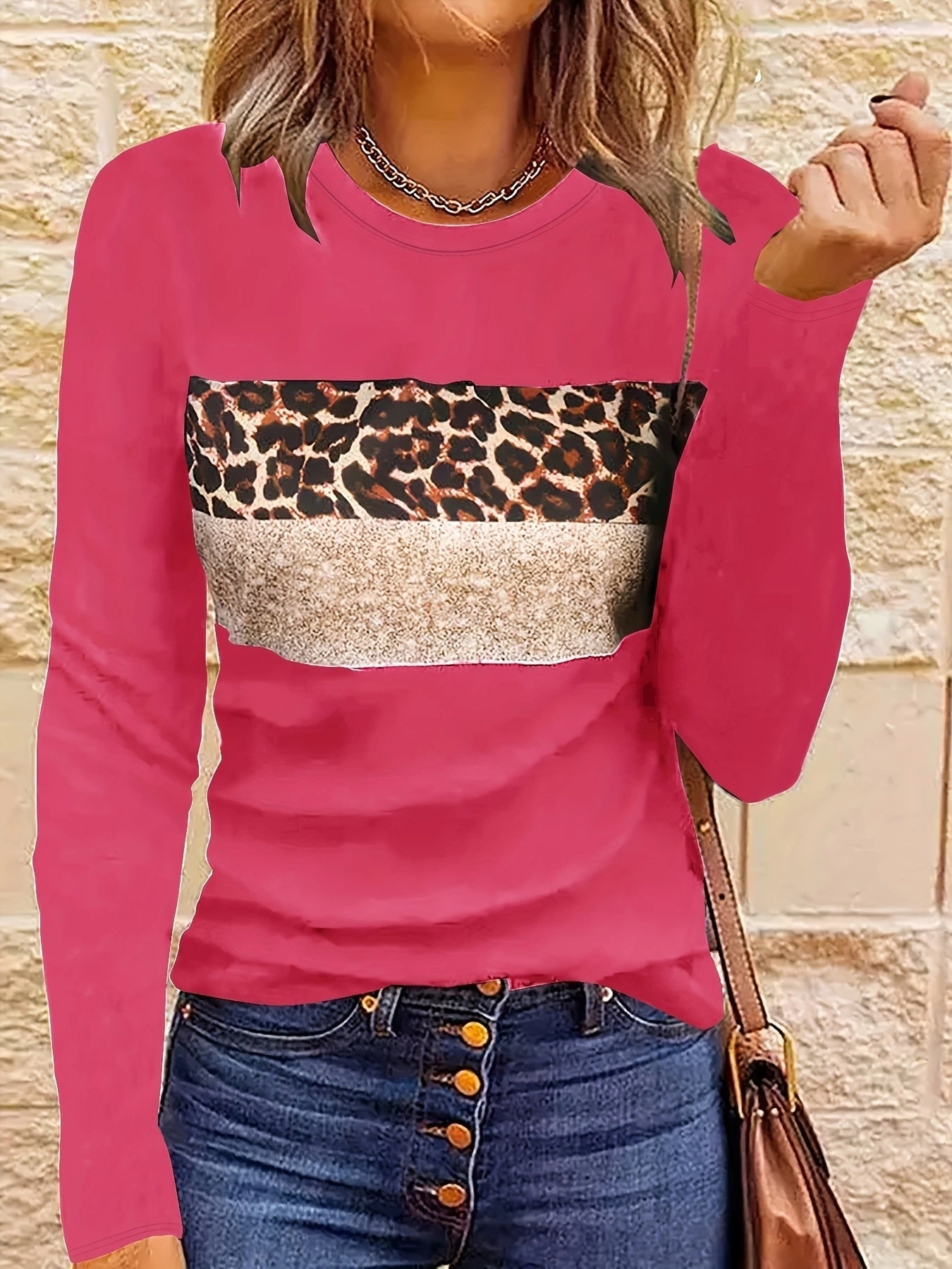 Emmi |Den eleganta långärmade skjortan med leopardmönster