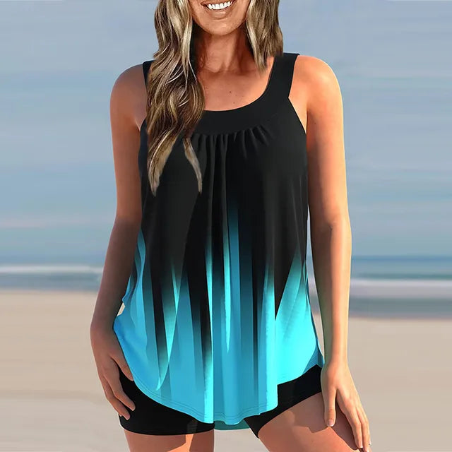 Naisha -Sexigt bikini- och toppset i smal passform med tryckt camisole