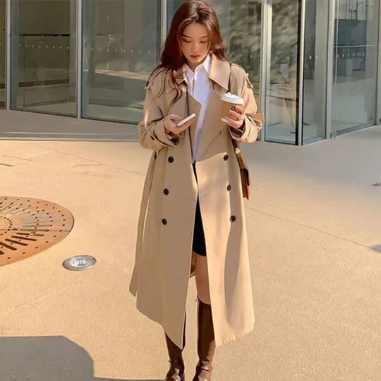 Hannah - Lång trenchcoat