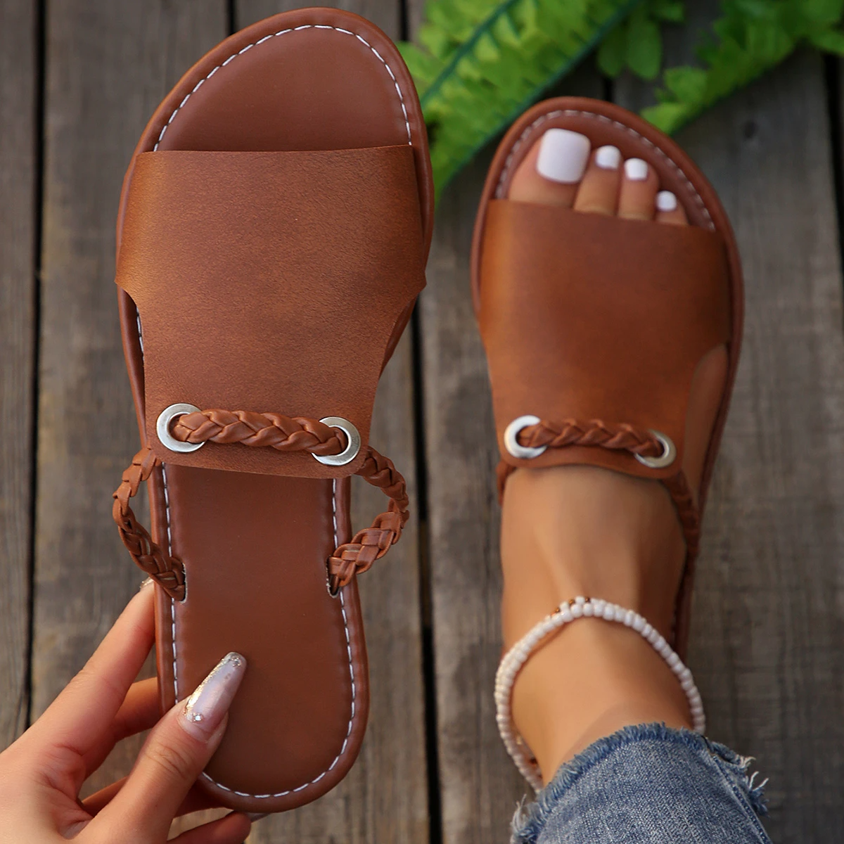 Nancy - Sandaler, plattor för avslappnad sommar