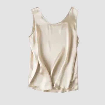 Marilyn - Ärmlös topp i siden satin