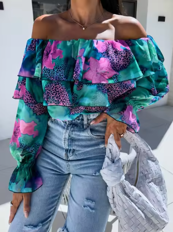 Xiamara - Höstens Off-Shoulder mode med långa ärma