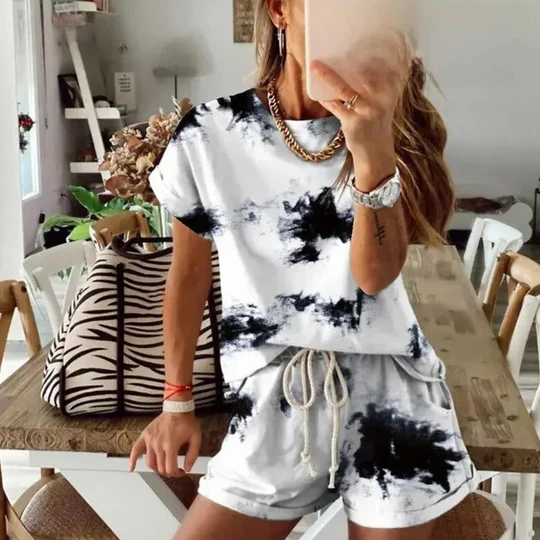Evelyn - Tie Dye 2-delade outfitset för kvinno