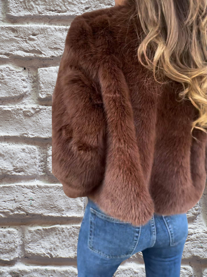 Celine | Elegant vinterjacka i konstpäls