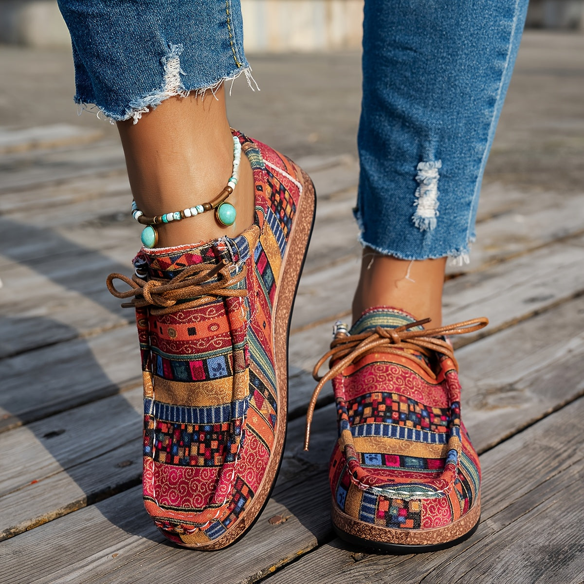 Freja | Färgglada Retro Damskor