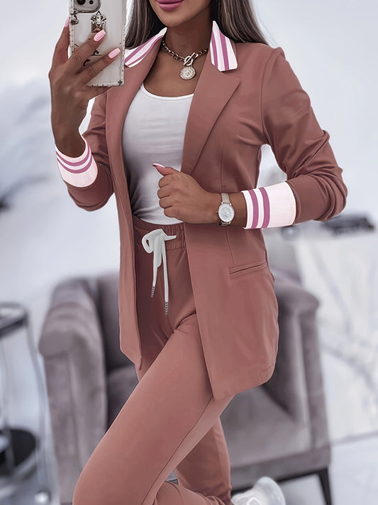 Camila | Snyggt blazerset med långa ärmar och casual byxor