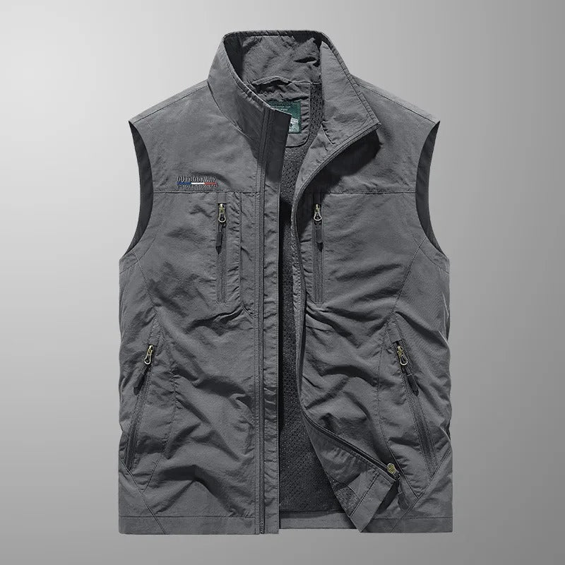 Henrik | Andningsbar Cargo Bodywarmer med Flera Fickor