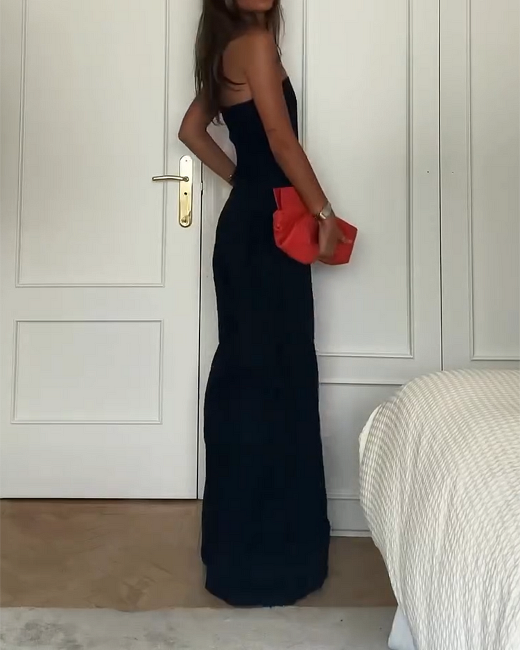 Elsa | Elegant Strapless Jumpsuit För Damer