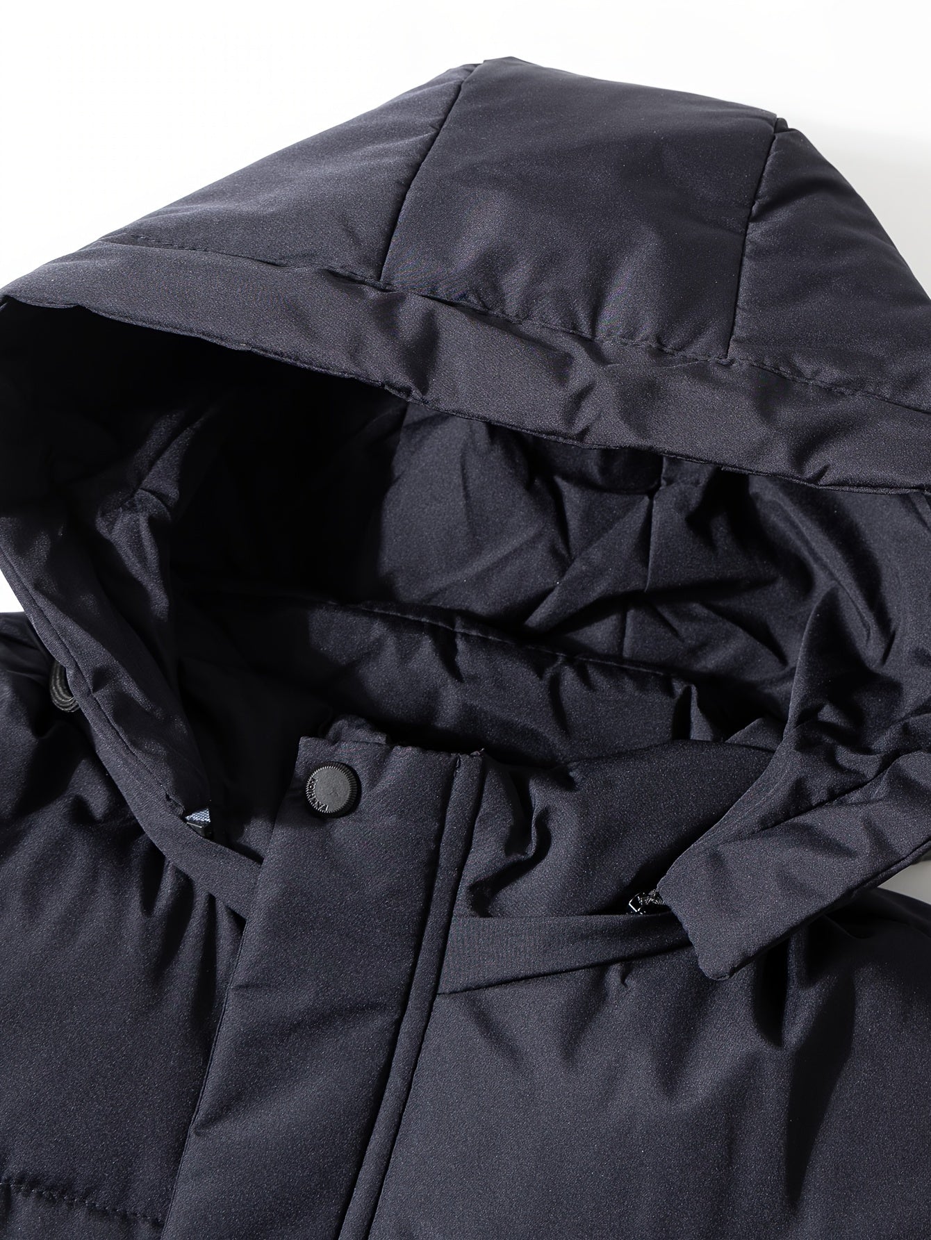 Carter | Enfärgad puffer vinterjacka med huva
