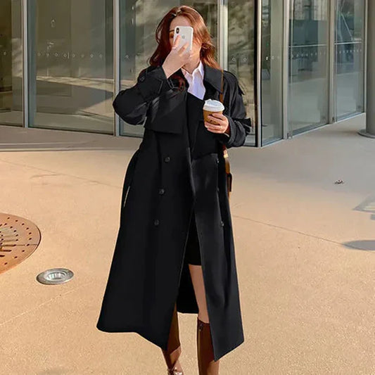 Hannah - Lång trenchcoat