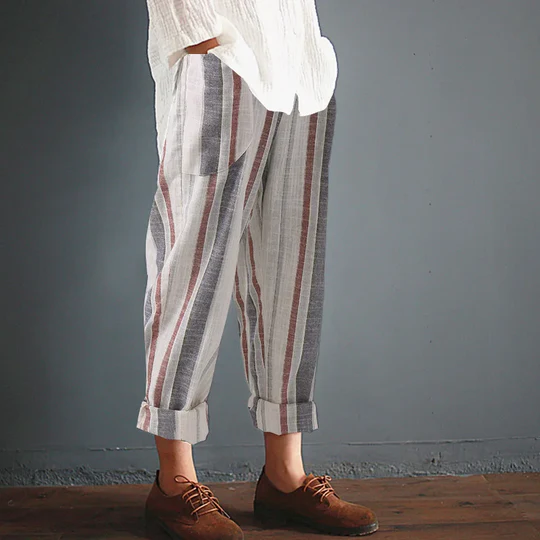 Imperia - Oversized byxor i bomullslinne