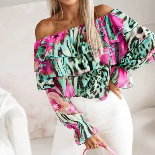 Arabella - Elegant topp med tryc
