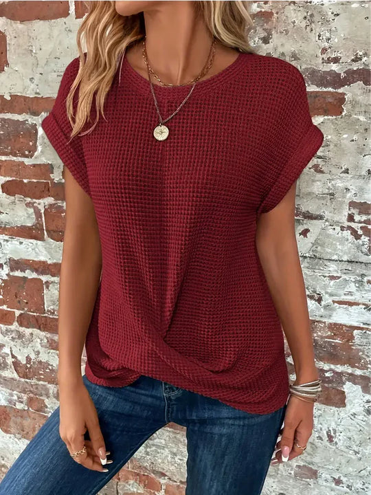Flora - Avslappnad T-Shirt Med Korta Ärmar