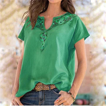 Georgia - Blommig boho-blus