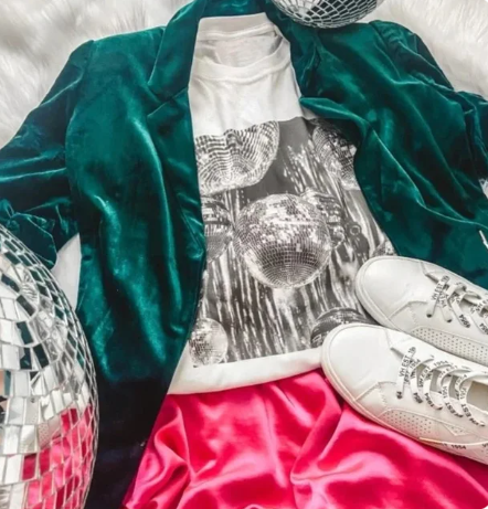 Verena - Vintage Aesthetics Disco Ball T-shirts Da