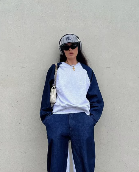 Stefan - Dambyxor set denim splice