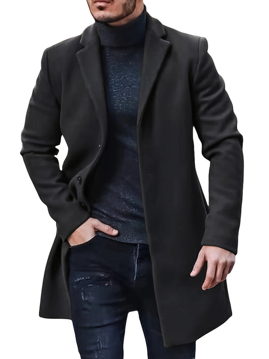 Cole | Elegant enknäppt trenchcoat för herr