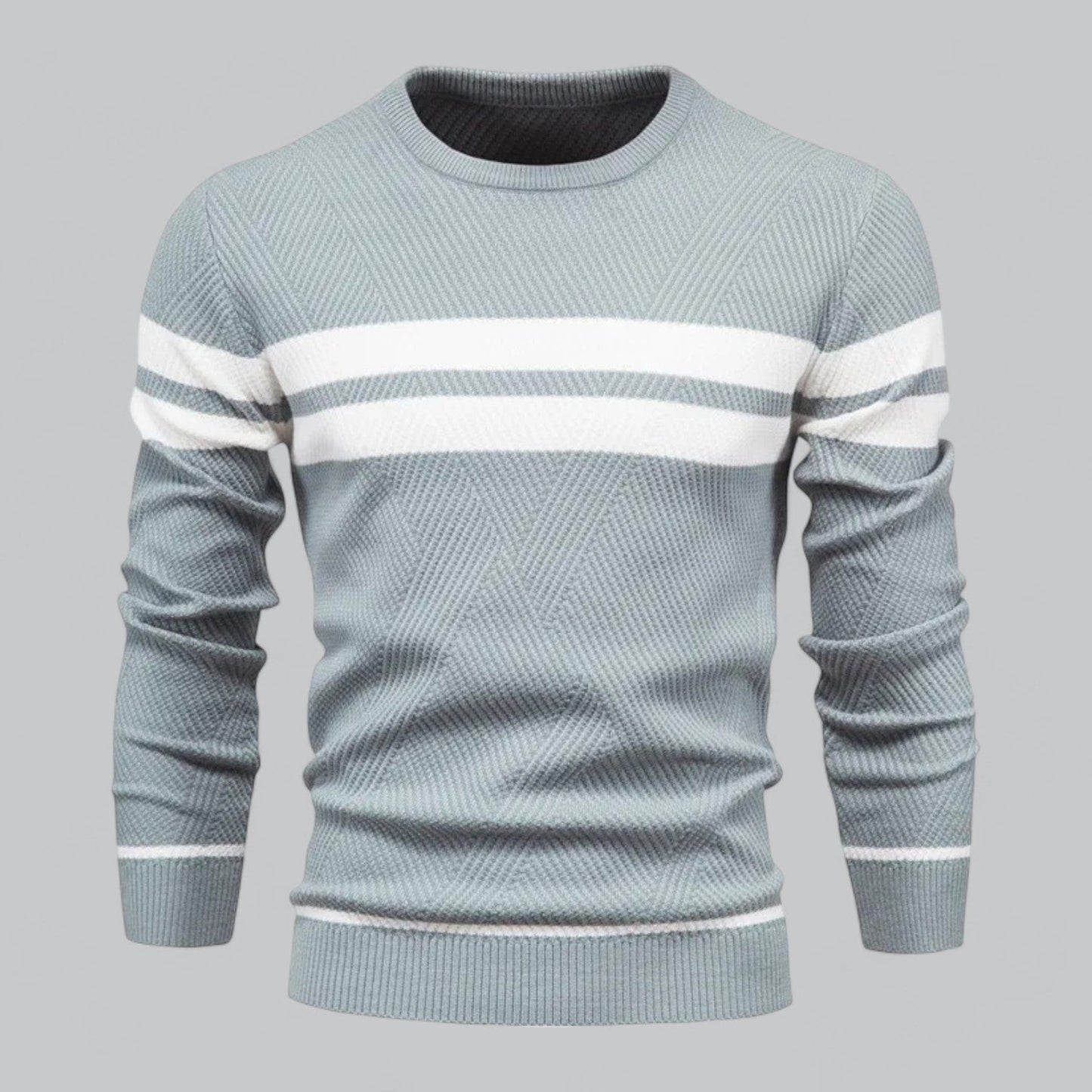 Victor | Stilren och mångsidig stickad herrtröja med O-hals