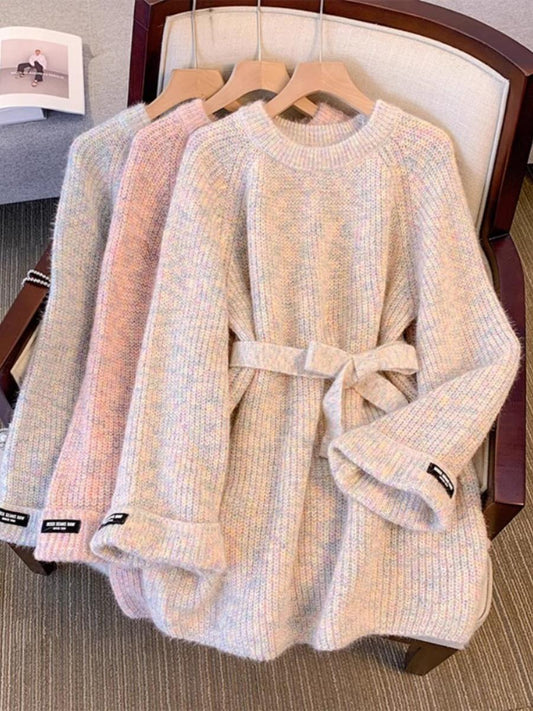 Kimya | Elegant jumperklänning med snörning för damer