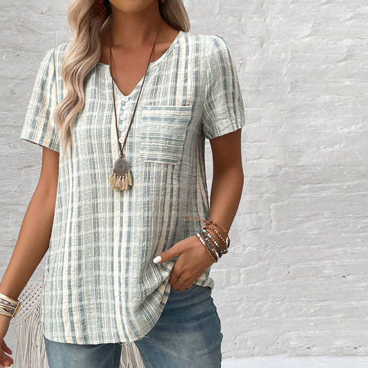 Freja | Avslappnad randig blus