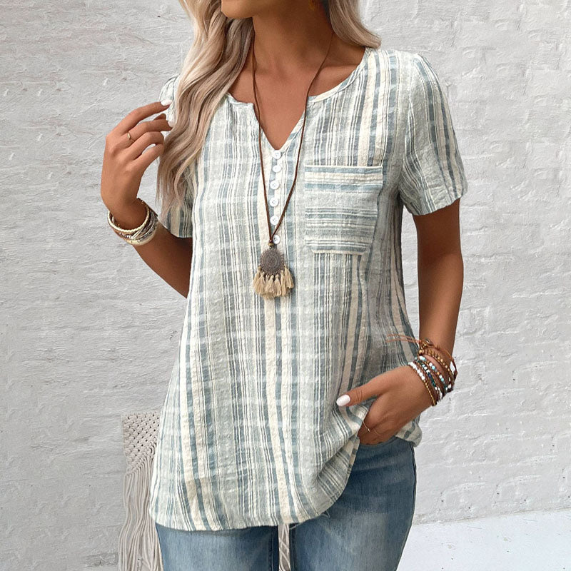 Freja | Avslappnad randig blus