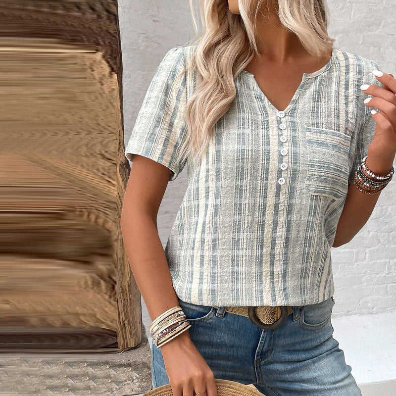 Freja | Avslappnad randig blus