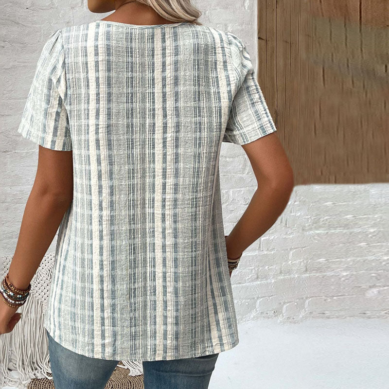 Freja | Avslappnad randig blus