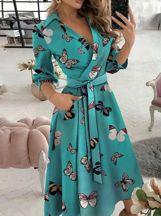 Elsie - Elegant klänning med tryck