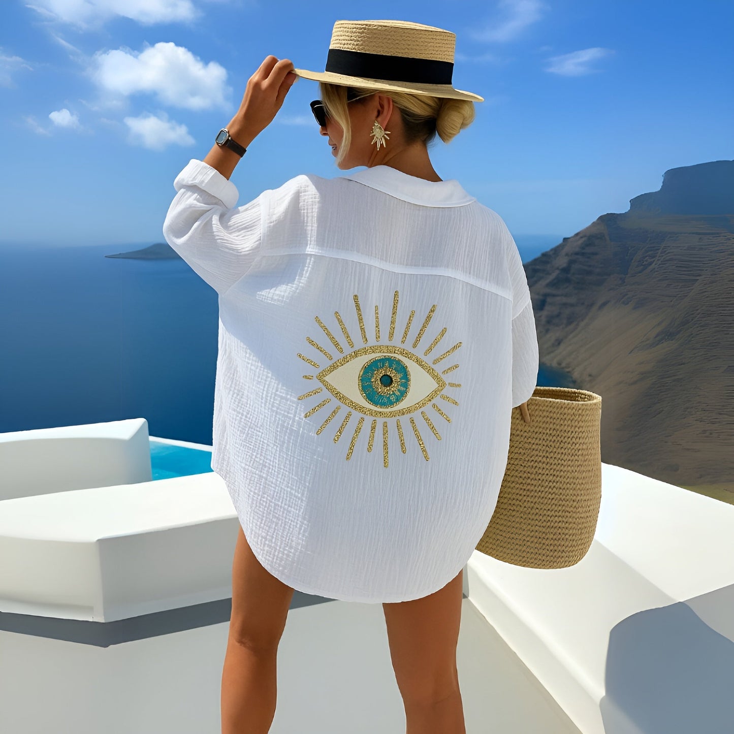 Lisa | Bohemisk Sommarblus I Ibiza-Stil För Avslappnad Elegans