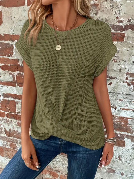 Flora - Avslappnad T-Shirt Med Korta Ärmar