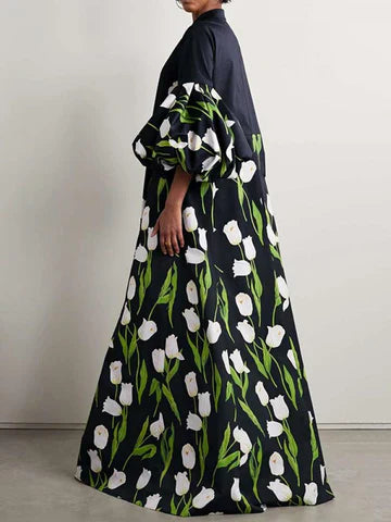Hazel - Trenchcoat med blommigt mönster