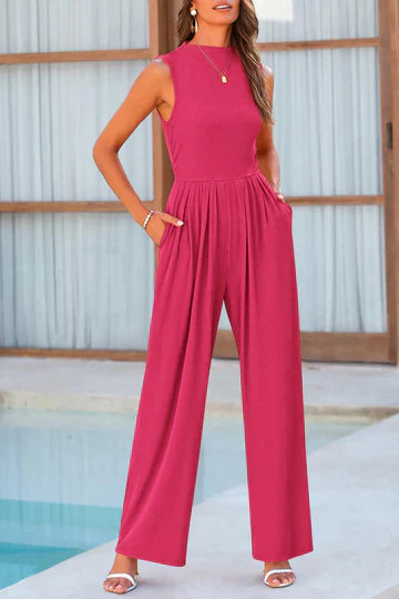 Alma - Jumpsuit med rund halsringning