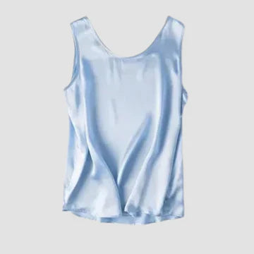 Marilyn - Ärmlös topp i siden satin