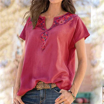 Georgia - Blommig boho-blus
