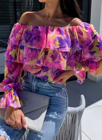 Xiamara - Höstens Off-Shoulder mode med långa ärma
