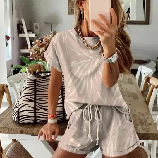 Evelyn - Tie Dye 2-delade outfitset för kvinno