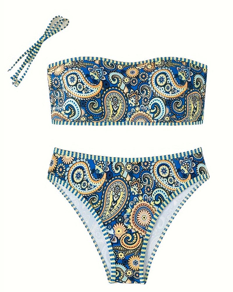 Maya | Boho-Inspirerad Tvådelad Bikini för En Trendig Strandlook