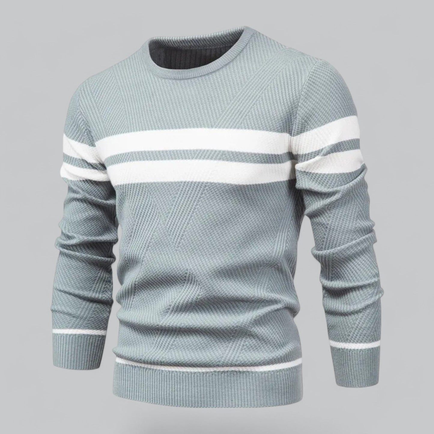 Victor | Stilren och mångsidig stickad herrtröja med O-hals