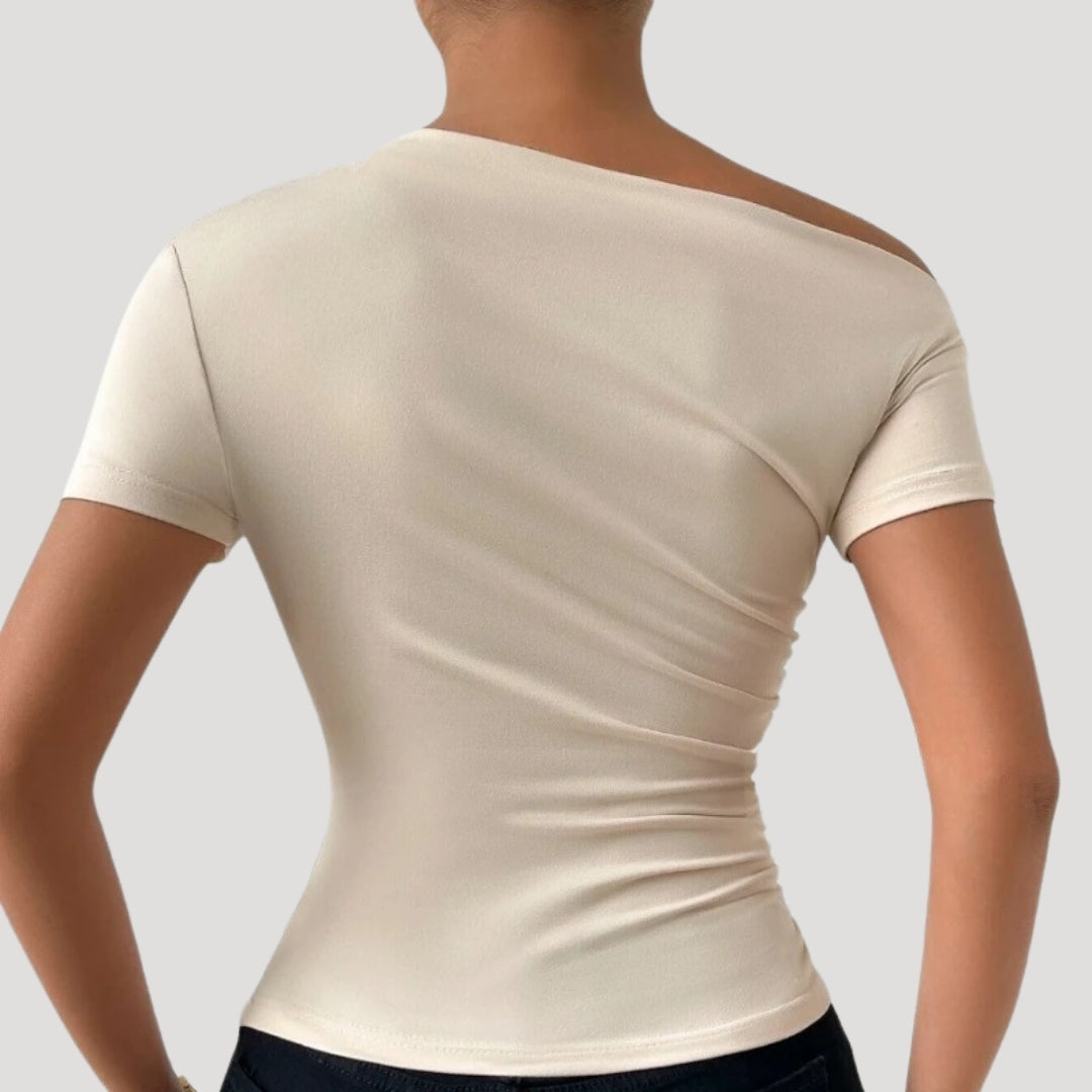 Selina | Off Shoulder Draperad Festtopp